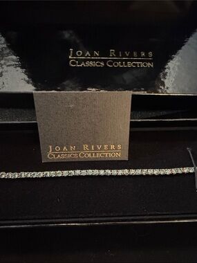 Joan Rivers Pale Blue Crystal Line tennis Bracelet NWT